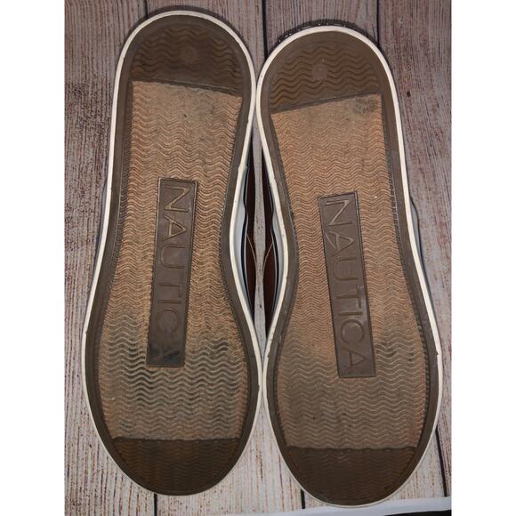 NAUTICA BOAT Slip On Brown Leather US 5 Boat LOAFER SHOES - Picture 6 of 6